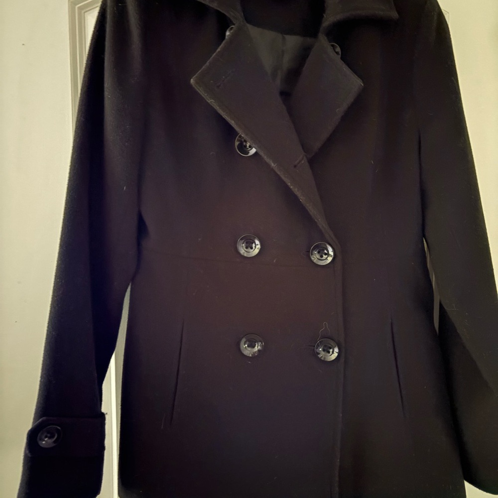 Forever 21 Classic Black Pea Coat
